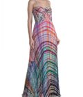 Abstract line print maxi dress