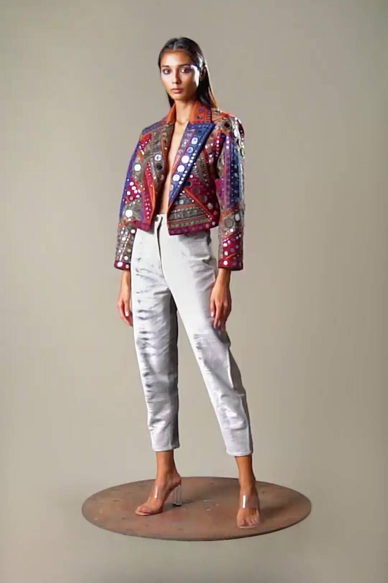 Embroidered Jacket With Etro Belt Green | Etro Womens Jackets | Campbell EC